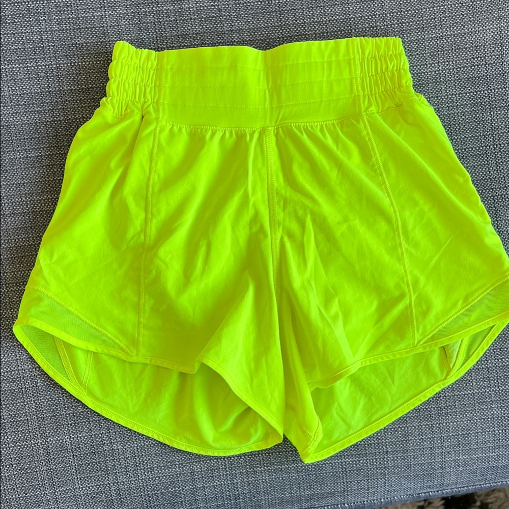 Lululemon Athletica Bright Yellow Women's Athletic Shorts